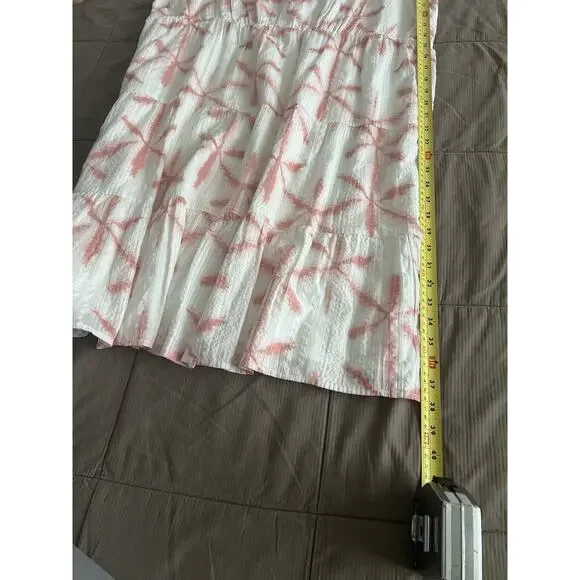 LOFT ANN TAYLOR Dress Star Dye Print Tiered V Neck Size XXL NWT - Picture 7 of 8